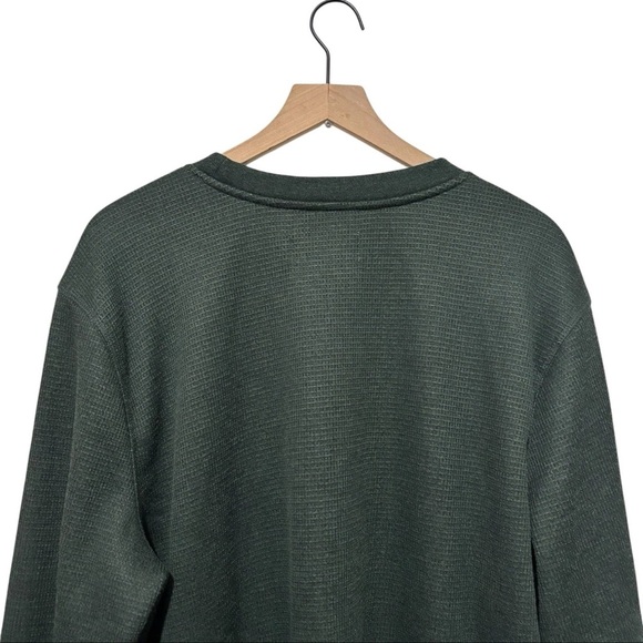 The B.C. Clothing Co. Men’s XL Green Fleece Lined Waffle Knit Thermal Sweatshirt - Picture 8 of 16